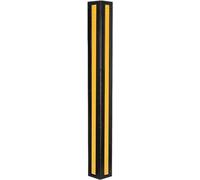 10pcs L-Shape Corner Guards with Reflective Strip - Black & Yellow Garage Wall Protectors, Car Door Post Bumper Edges, Durable Corner Protectors for Parking Safety (80cm)