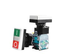 10pcs LA38-11D/RG Flat Head Reset Double Positions Push Button Switch Red Green With Light Momentary 22mm Mounting Size(BrassContactNoLight,AC380)