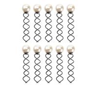 10pcs Ladies Pearl Spiral Hairpin Metal Decorative Accessory