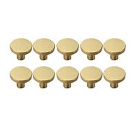 10PCS Large Brushed Brass Gold Handles Round Cabinet Knob for Kitchen Cupboards Door Cabinet Drawer