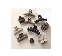 10pcs Large Frosted Hair Claws, Assorted Matte Non-Slip Hair Clips, Strong Grip Clips For Thick Hair, Versatile Styles Hair Accessories For Sports, And Occasions(3.6/4.3 Inch) (Small Medium Large)