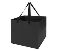 10Pcs Large Gift Bags Paper Gift Bag with Handles Present Birthday Party Bags Bulk Square Bouquets Wedding Flower Box Multipack Tote Bag for Wedding Christmas Shopping (Blue, 21.5*21.5*18cm(10pcs))