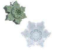 10PCS Large Peony Flower Silicone Candle Mold DIY Handmade 3D Rose Soap Plaster Resin Cake Baking Tool for Handmade(White02)