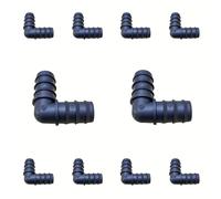 10PCS Large Size Drip Irrigation Fittings Barbed Elbow Coupling Fittings Kits For 1Inch Tubing (25MM OD .75" ID Barbed Connectors Drip Line Couplings Connector Drip Irrigation Sprinkler System (1INCH)