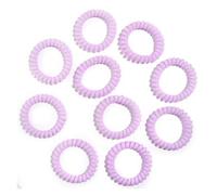 10Pcs Large Spiral Hair Ties 5/5.5cm Bands Coil Telephone Cord Bobbles,No Trace Strong Hold Waterproof for Hair accessories(Purple,5.5cm 10pcs)
