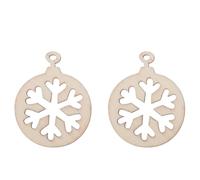 10pcs Laser Cut Wooden Snowflake Ornaments, Ready to Paint