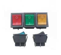 10PCS/ Latching Rocker Switch Power Switch I/O 4 Pins With Light 16A 250VAC 20A 125VAC KCD4 IDGTTLDF(Red)
