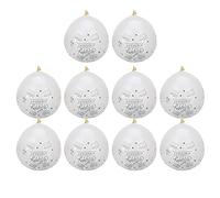 10Pcs Latex Transparent Balloon with Happy Birthday Words, 12 Inch Confetti Balloons for Party Decor - Durable, Non - Material, Perfect for Weddings and Anniversaries (silver confetti balls)