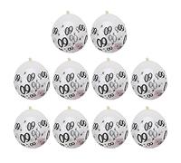 10Pcs Latex Transparent Balloon with Number 60 Pattern Confetti Sequins for Birthday Party Wedding Anniversary Decoration Rose Gold Golden Sequin Balloons (rose gold confetti balls)