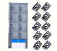 10pcs Lathe Blade Cutter Tips Inserts Set with 40 Types CNC Carbide for Turning Steel, Cast Iron, Soft Stainless Steel + Storage Box (HM90 APKT1003 IC908)