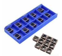 10pcs Lathe Blade Cutter Tips Inserts Set with 40 Types CNC Carbide for Turning Steel, Cast Iron, Soft Stainless Steel + Storage Box (CCMT09T308 VP15TF)