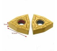 10pcs Lathe Blade Cutter Tips Inserts Set with 40 Types CNC Carbide for Turning Steel, Cast Iron, Soft Stainless Steel + Storage Box (WNMG080404)