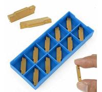 10pcs Lathe Turning Tool Inserts Carbide Tips Blade Cutter CNC Tool with Box for Steel and Cast Iron Use (MGMN300-M)