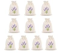 10Pcs Lavender Bags Empty, Fabric Sachets for Wardrobe Storage and Travel Organization, Pouches Measuring 10 x 14 cm