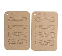 10Pcs Leather Craft Acrylic Template, DIY Hand - Made Stencil Tools with D Ring Pull Tabs, 2.3mm Thick Transparent Acrylic Sheet for Precise Leather Cutting and Marking