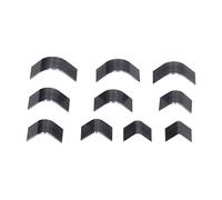 10Pcs Leather Cutter Shape Punch Trimmer Set, Professional Leather Craft Tool Kit, Half Open Triangle Punch for Clear Cut Surfaces, Includes 10 Different Sizes for Cardboard R