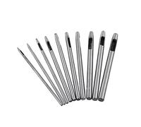10pcs Leather Hollow Hole Puncher Craft Set - Steel Leather Tool Set for Leathercraft and Belt Crafting - Sizes Ranging from 0.5-5mm - Perfect for Gaskets, Leather, Plastic,