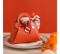 10PCS Leather Pink Gift Bags Wedding Favour Bag for Guest Mini Handbag with Ribbon Candy Packaging Box Party Decor