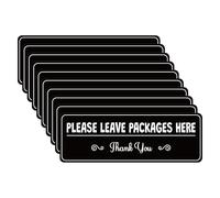 10PCS Leave Packages Here Sign Stickers Delivery Sign for Packages Self-Adhesive Vinyl Decal Stickers Delivery Instructions for Box House Yard Front Door Outdoor Home Business Use