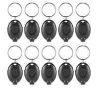 10pcs LED Keychain Flashlight, Portable Mini Key Ring Light Ultra Bright Battery Powered Keyring Torch for Camping Hiking Emergency Lighting (Batteries Included)