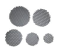10pcs LED Soft Light Shade Hood Downlight Spotlight Round Honeycomb Mesh Cover Black Anti-Glare Anti-Dazzling Light Aluminum(50mm)