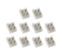 10pcs Led Strip Connectors Pair Pin 8mm 10mm Transparent Solderfree Electrical Wire Cable Terminals with Screw Fixing for Secure Connection and Easy