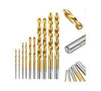 10PCS Left Hand Drill Bits Set HSS Straight Shank 2-7.5mm for Screw Bolt | Left Hand Drill Bits SetHSS Reverse Spiral DrillsBroken Screw Extractor KitDamaged Bolt Removal ToolsStraight