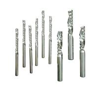 10pcs Left Spiral Milling Cutter Single Flute Down Cut Router Bit CNC End Mill Carbide(3.175x1x3x38)