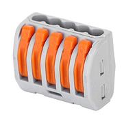 10pcs Lever Connectors Nuts 5 Conductor, PCT 215 Wiring Connectors Terminal Blocks 5 Way Lighting Electrical Cable Quick Connection
