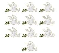 10Pcs Lightweight Peace Symbol Pin Tree Branch Accent Brooch for Everyday Memorial Wear Elegant Bird Chest Pin
