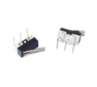 10Pcs Limit Switch NO NC 3 Pins PCB Terminals SPDT 1A 125V Roller Arc lever Snap Action Push Microswitches(13.5mm Lever Right)