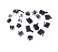 10PCS Limit switch stroke detection reset patch flat foot curved button ETC(Green)