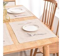 10PCS Linen Napkins, 40x40cm Linen Cotton Napkin Christmas Table Decoration Dinner Cloth Napkins for Christmas, New Year, Weddings, Restaurant, Party, Washable Durable and Reusable