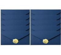 10pcs Linen Textured Paper Invitation Envelopes 22x11CM Retro Business Long Envelope with Stickers Party Invitation Greeting Cards Envelopes for Weddings Baby Shower Invitations, A4 Letter Mailing