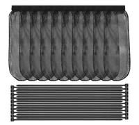 10Pcs Lint Traps for Washing Machine Hose,Lint Catcher and Cable Ties Set,Washer Nylon Mesh Lints Catcher with 20pcs Cable Ties(black(10 mesh bags 20 ties))