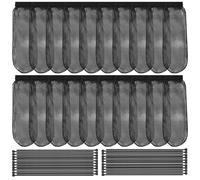 10Pcs Lint Traps for Washing Machine Hose,Lint Catcher and Cable Ties Set,Washer Nylon Mesh Lints Catcher with 20pcs Cable Ties(black(20 mesh bags, 40 ties))