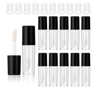10pcs Lip Gloss Tubes Empty with Wand 1.2 ml Refillable Lip Gloss Tube Clear Mini Lip Balm Containers for Lipstick Samples DIY Makeup