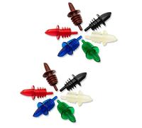10Pcs Liquor Bottle Pourers LeakProof Spout Pourer Stopper Oil Pourer Dispenser Wine Accessories Dishwasher Safe Oil Dispenser Wine Bottle Liquor Pouring Device Party Supplies Home Accessories