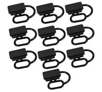 10Pcs Lithium Battery Plug Insulation Dust Cover Black Plastic Forklift Connector Protective Caps for 50A 120A 175A 350A Forklift Connectors Small Lightweight Dust and Water Resistant