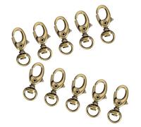 10PCS Lobster Claw Clasps, Swivel Keychain Clasp Metal Lanyard Clips Swivel Snap Hooks with Key Rings Trigger Snap Hooks Swivel Clasps Clip for Strap Bag Purse Hardware