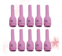 10pcs Long Ceramic Nozzle for Wp- Tig Welding Torch Wear-Resistant Protection Sleeve for Argon Arc Welding Parts Low Burn-Loss Rate Professional Use