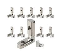 10pcs/lot 1.5" x 1.5" Aluminum Extrusion Profiles 1515 Series L-Shape Corner Connector Joint Bracket with Screws for 15x15 Aluminum Profile 1.5 Inches x 1.5 Inches Extrusion Profiles Rail
