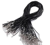 10Pcs / Lot 1.8 mm Matt Leather Handmade Adjustable Braided Rope Necklaces Pendant Charms Findings Lobster Clasp String Cord Nice Design
