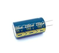 10pcs/lot 100v 2200UF aluminum electrolytic capacitor size 22 * 40 2200UF 20% RUAJOGYNVM