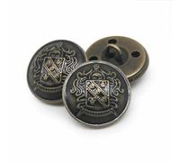 10pcs/lot 15/18/20/23/25mm Vintage Copper Metal Buttons Garment Overcoat Sewing Accessories Buttons for Clothing Crafts DIY-NO15-22mm