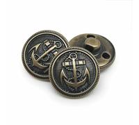 10pcs/lot 15/18/20/23/25mm Vintage Copper Metal Buttons Garment Overcoat Sewing Accessories Buttons for Clothing Crafts DIY-NO16-22mm