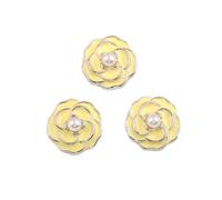 10pcs/lot 17mm Colorful Flower Shaped Resin Button with Pearl Decoration for Scrapbook, Clothes Sewing Accessories