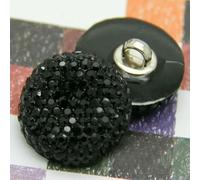 10Pcs/lot 18/22/25mm Exquisite Black Diamond Coat Buttoned Women's Windbreaker Jacket Decorative Button C080-10pcs for 25mm