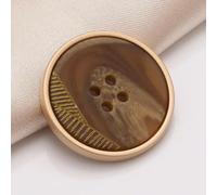 10Pcs/lot 18-25mm Resin Metal Round Four Eye Button Men's and Women's Outerwear Suit Decoration Hand Sewn Button