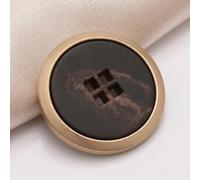 10Pcs/lot 18-25mm Resin Metal Round Four Eye Button Men's and Women's Outerwear Suit Decoration Hand Sewn Button